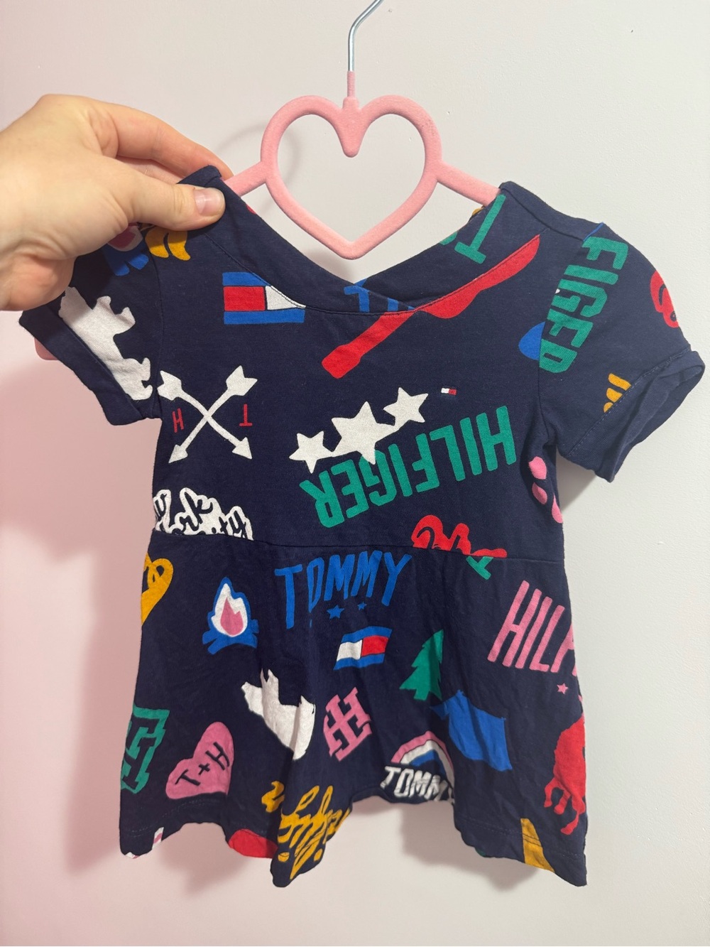 Tommy Hilfiger baby Navy Logo Print Dress